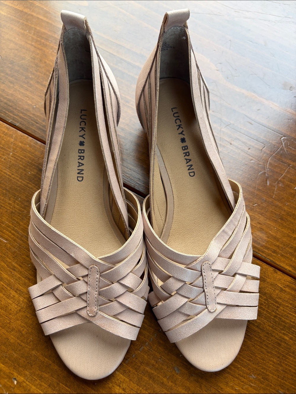 Lucky Brand Open Toe Woven Sandals Sz 7.5